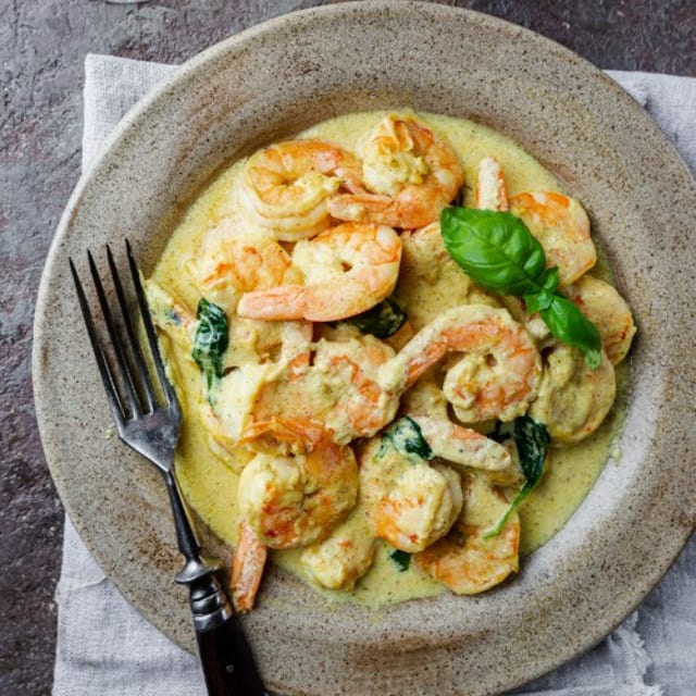 Shrimp saag.