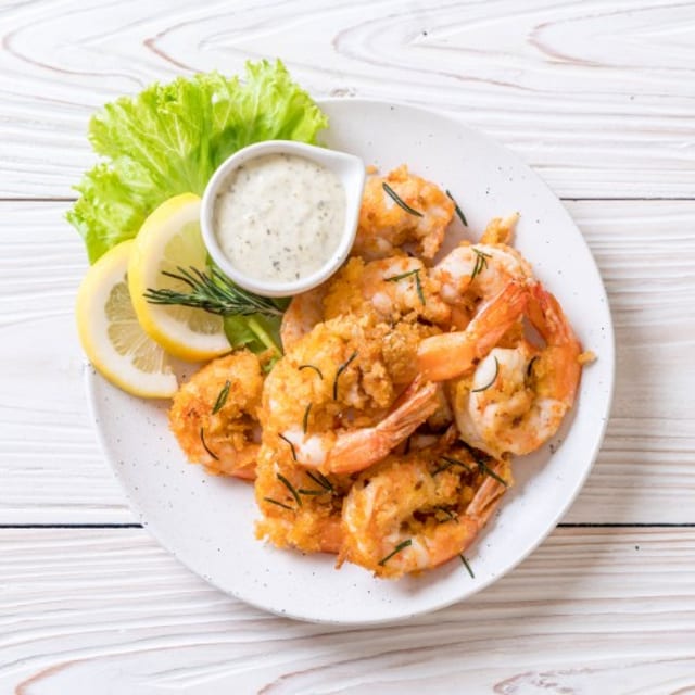 Coconut shrimp.
