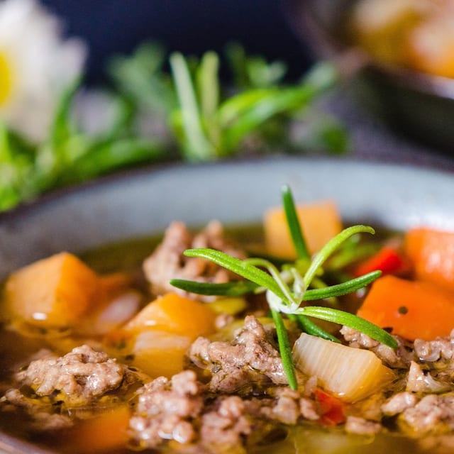 Goat soup.