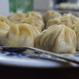 Chicken jhol (soup) momo