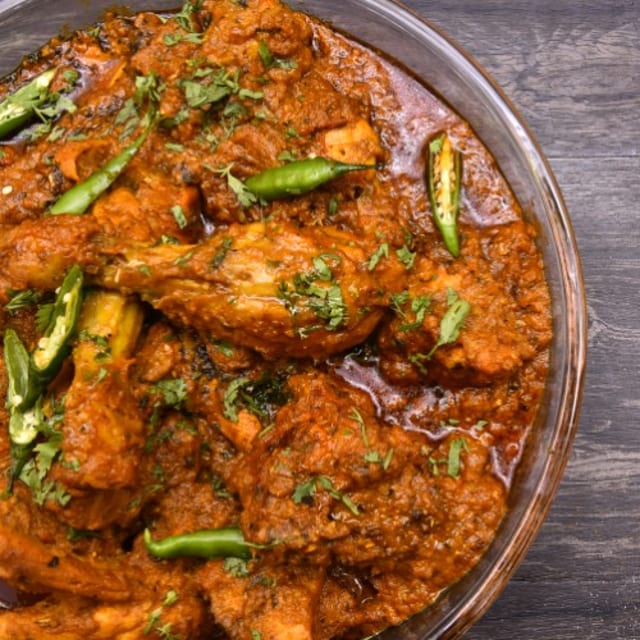 Kadai chicken.