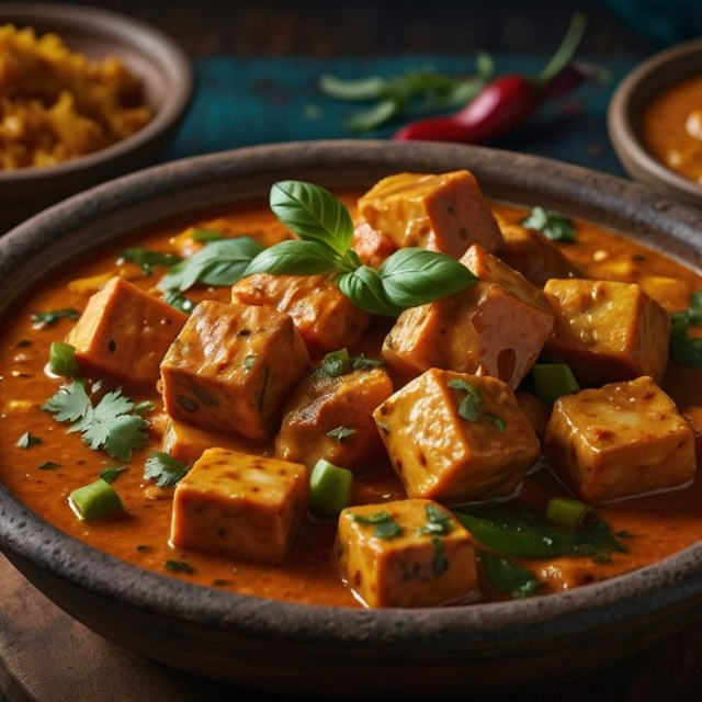 Matar paneer.
