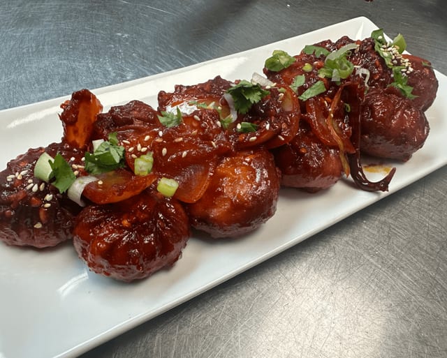 Chicken chili momo.